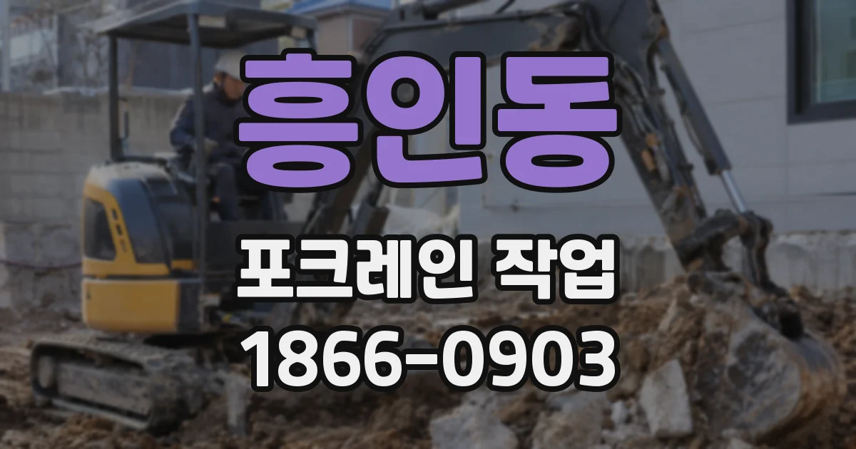 흥인동 포크레인 작업
