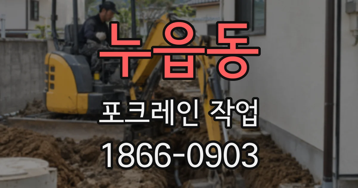 누읍동 포크레인 작업