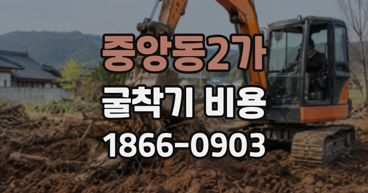 중앙동2가 굴착기비용