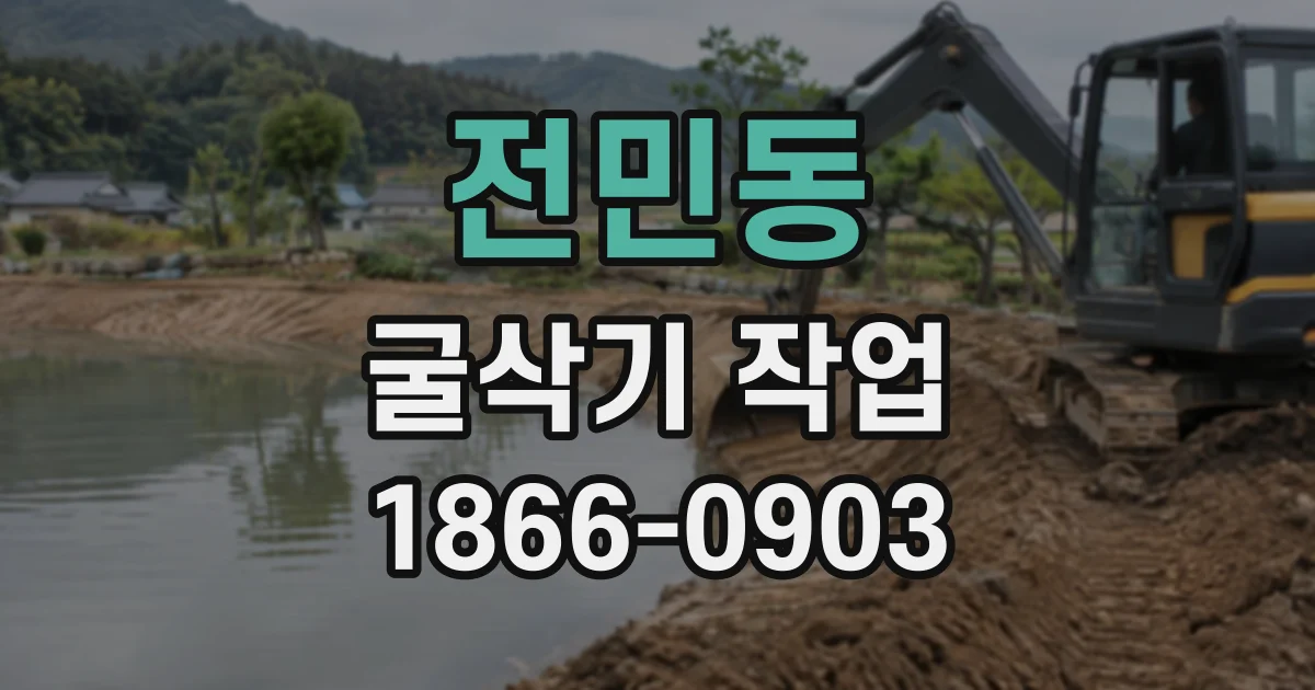 전민동 굴삭기작업