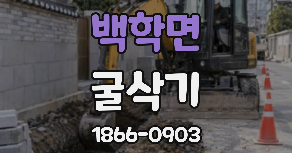백학면 굴삭기