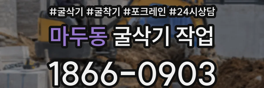 마두동 굴삭기 작업