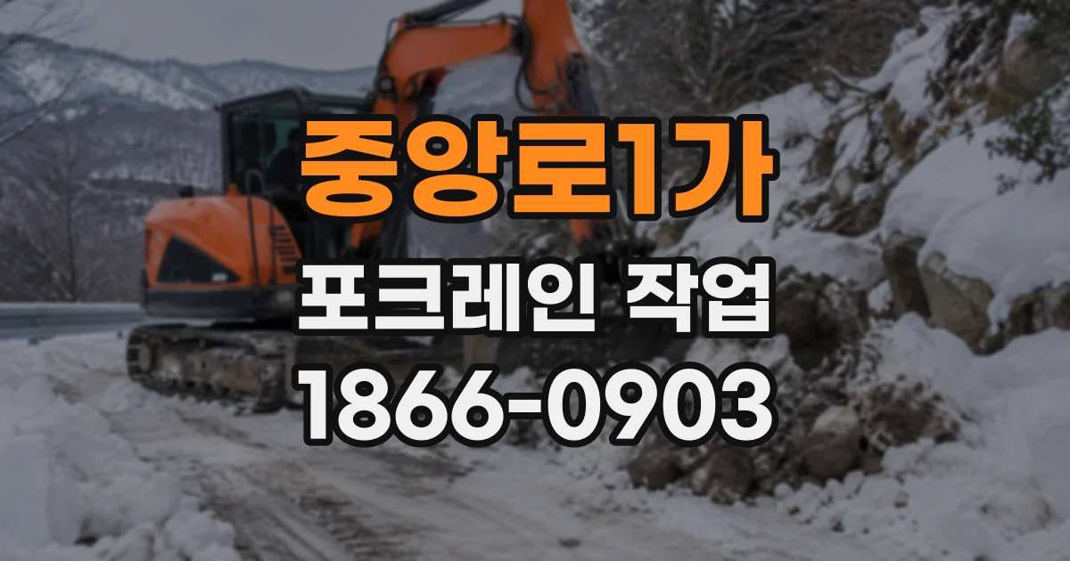 중앙로1가 포크레인작업