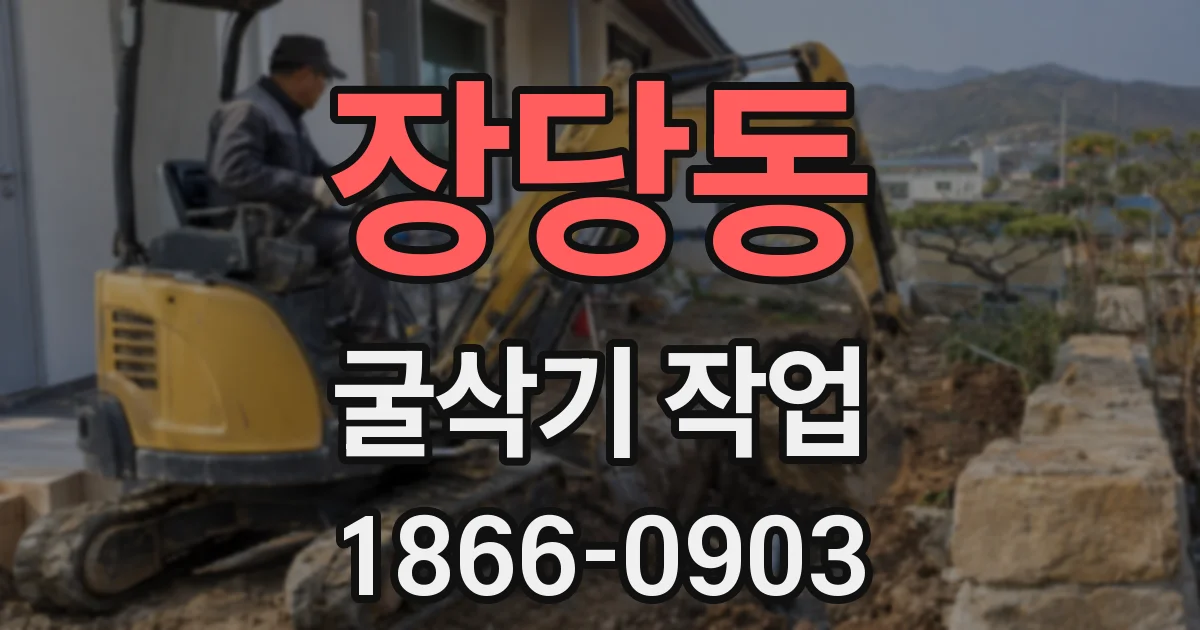 장당동 굴삭기 작업