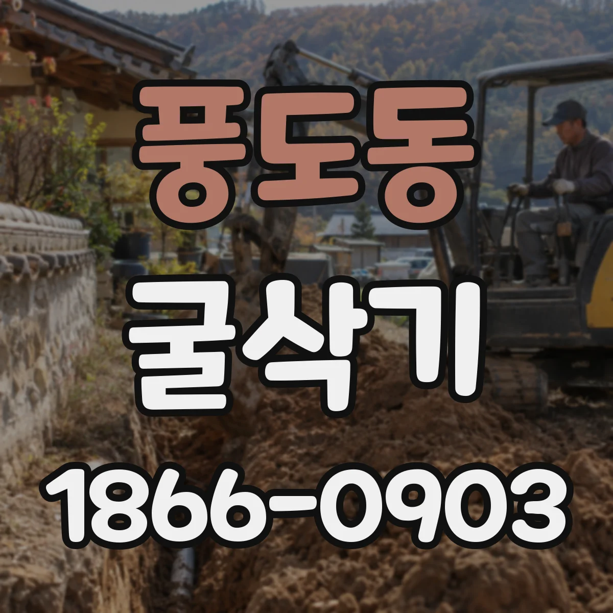 풍도동 굴삭기