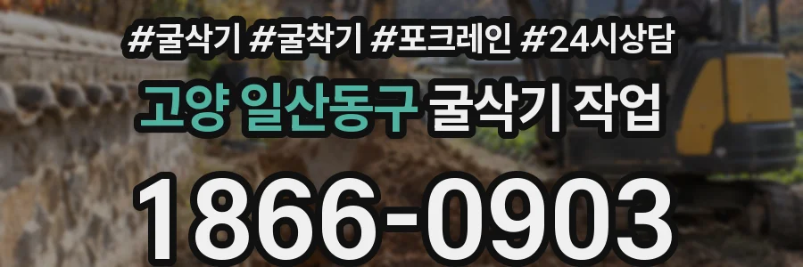 고양 일산동구 굴삭기 작업