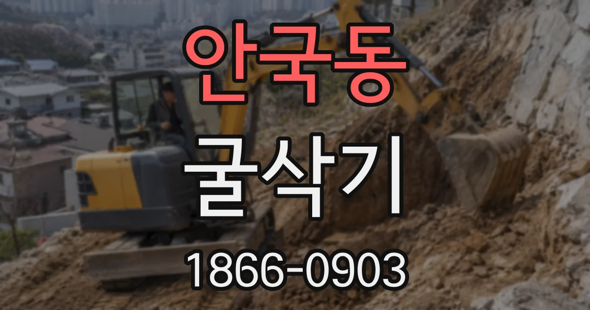 안국동 굴삭기