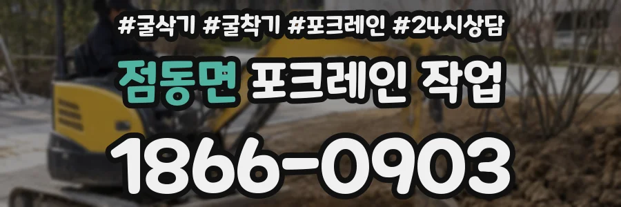 점동면 포크레인 작업