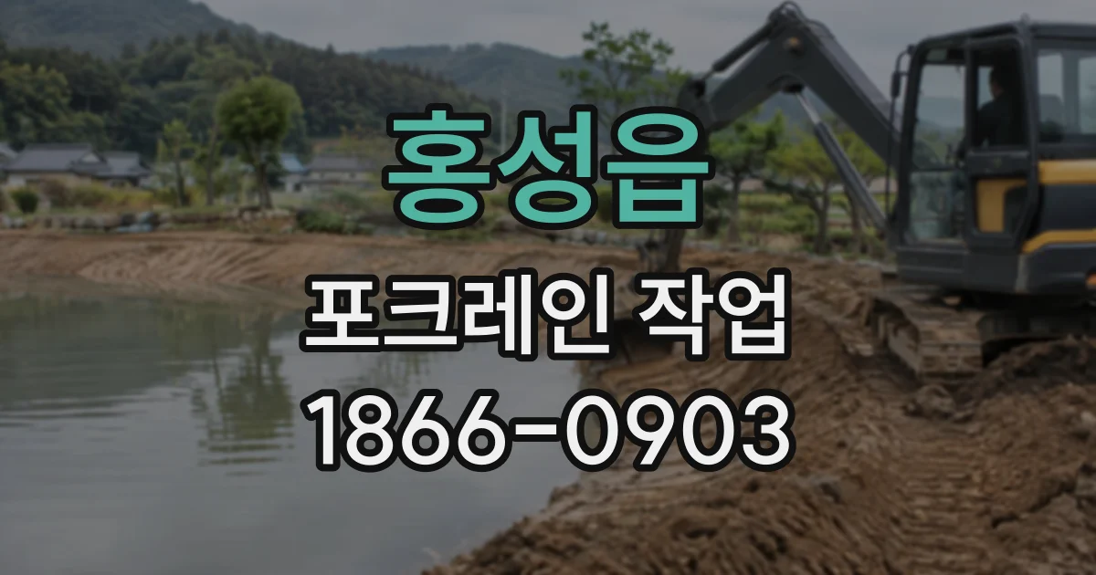 홍성읍 포크레인작업