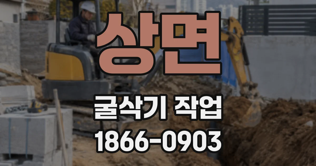 상면 굴삭기 작업