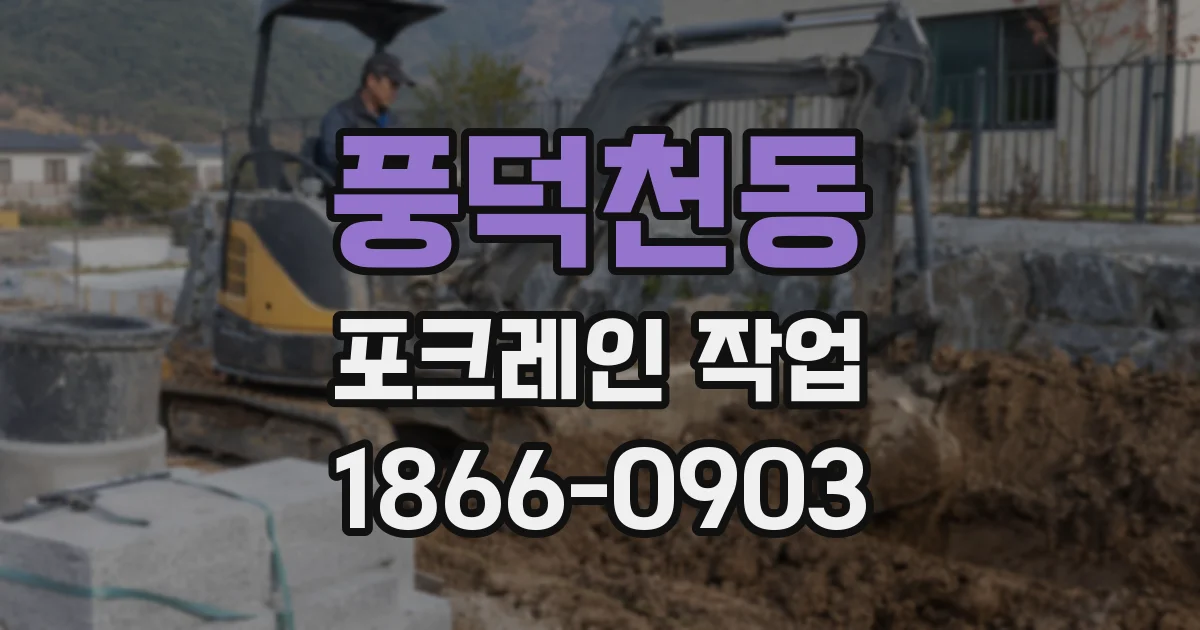풍덕천동 포크레인 작업