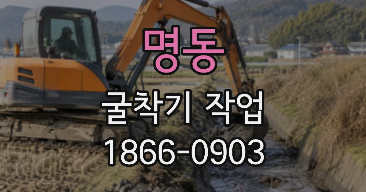 명동 굴착기작업