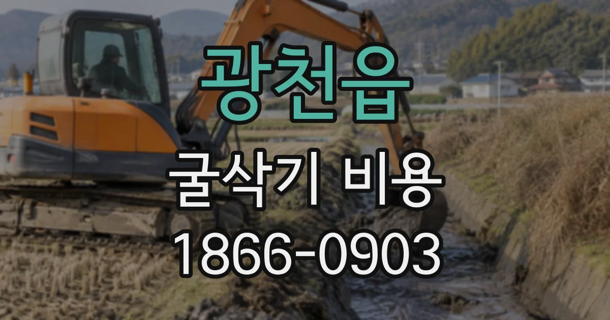 광천읍 굴삭기비용