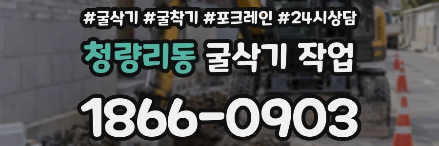청량리동 굴삭기 작업
