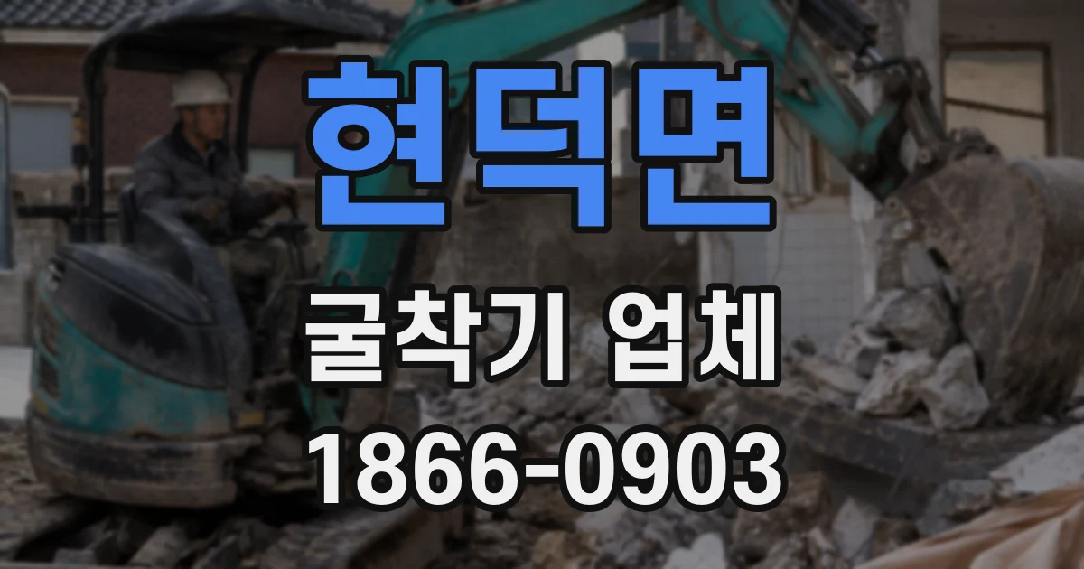 현덕면 굴착기 업체