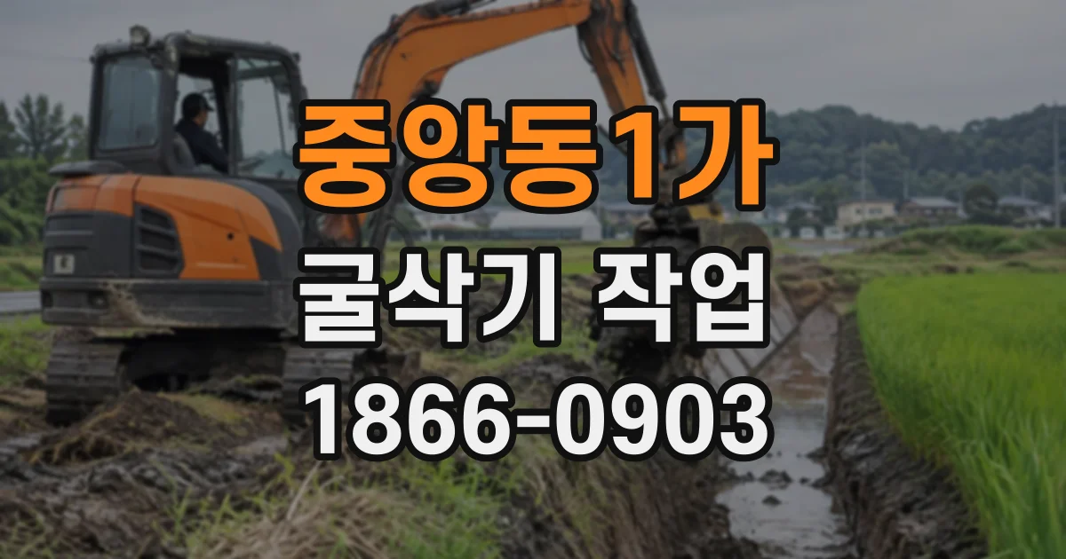 중앙동1가 굴삭기작업