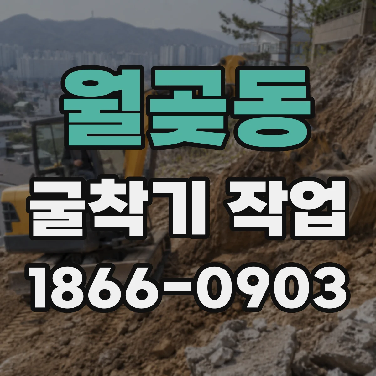 월곶동 굴착기 작업