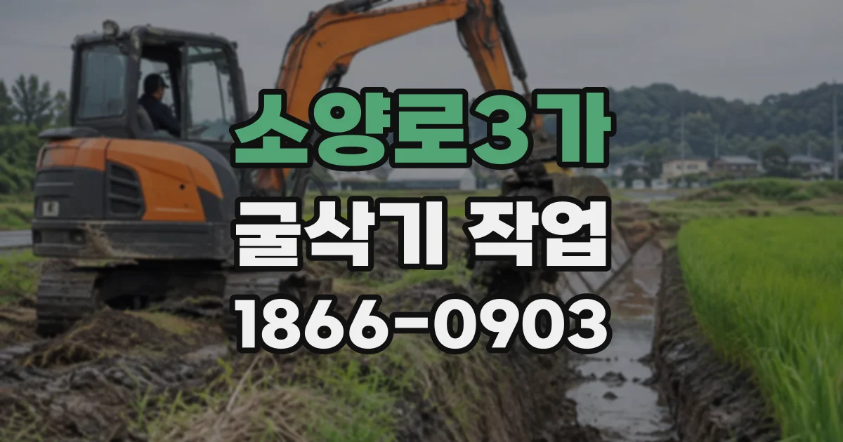 소양로3가 굴삭기작업
