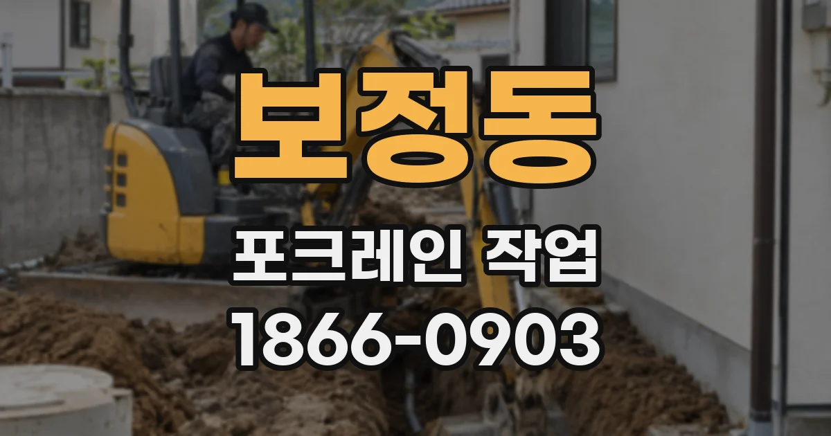 보정동 포크레인 작업