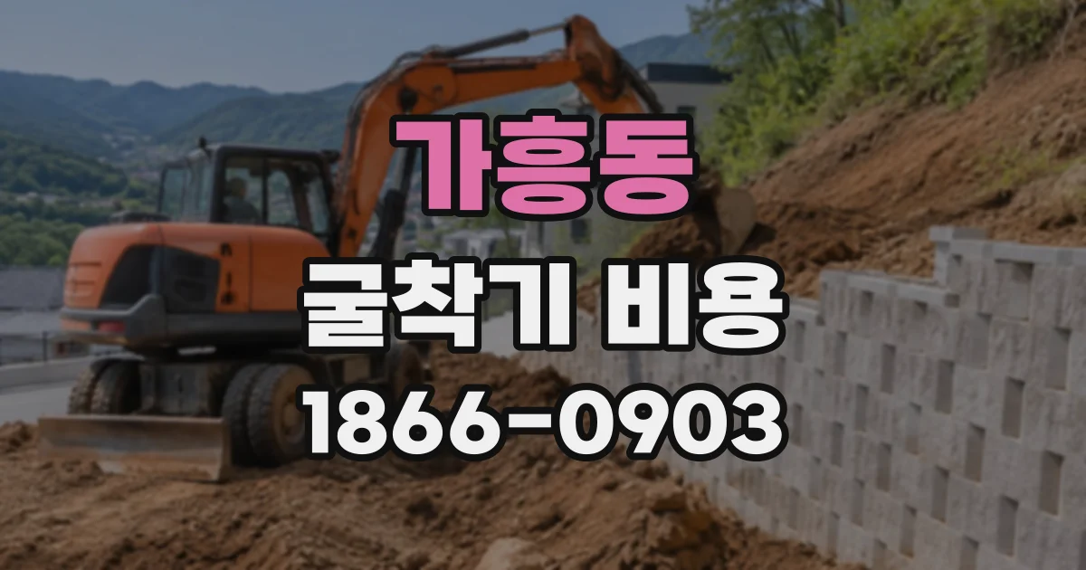 가흥동 굴착기비용