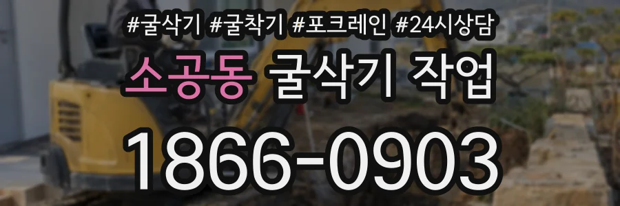 소공동 굴삭기 작업