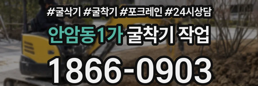 안암동1가 굴착기 작업