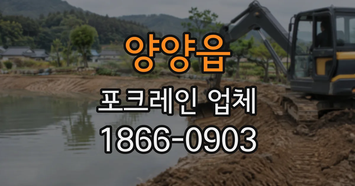 양양읍 포크레인업체