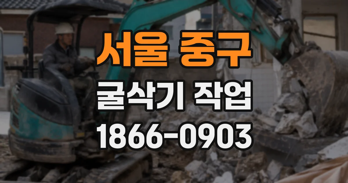 서울 중구 굴삭기 작업
