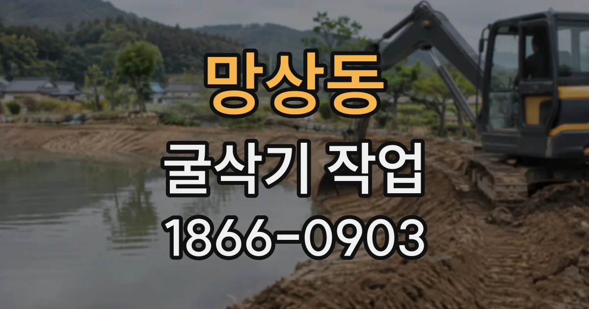 망상동 굴삭기작업
