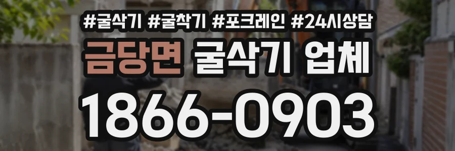 금당면 굴삭기업체 상담 전화 1866-0903