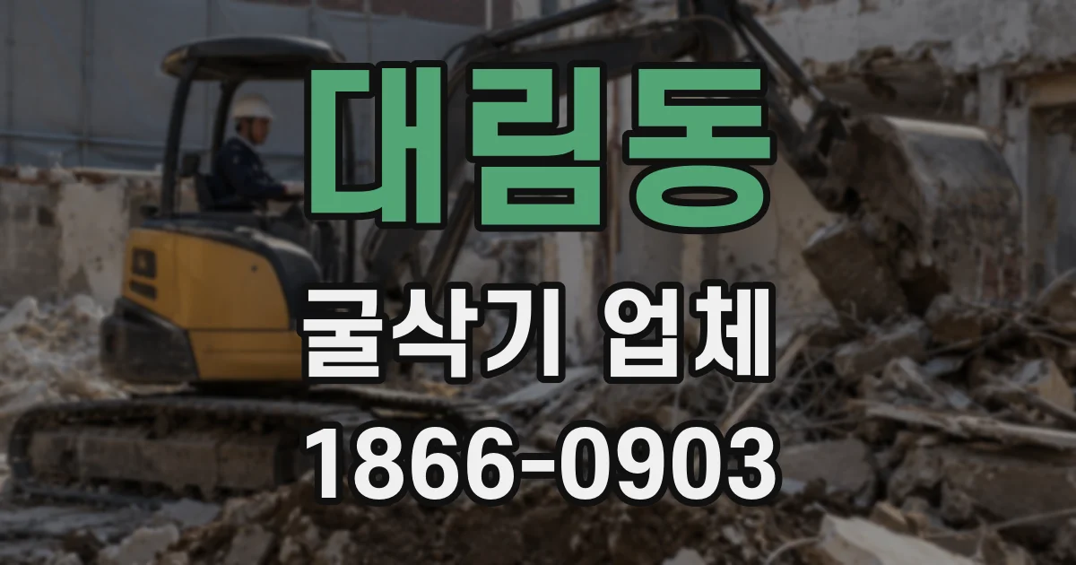 대림동 굴삭기 업체