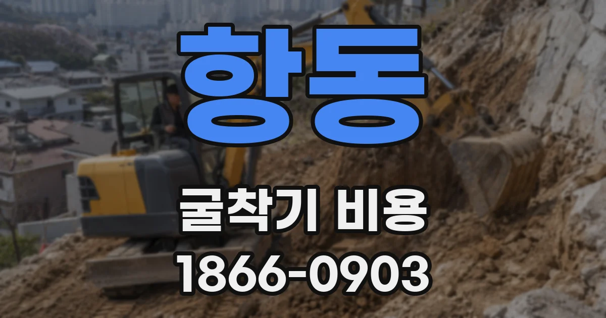 항동 굴착기 비용