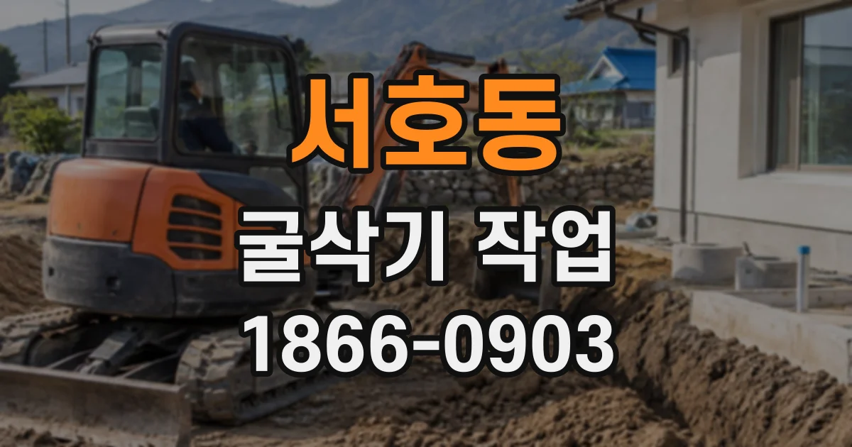 서호동 굴삭기작업