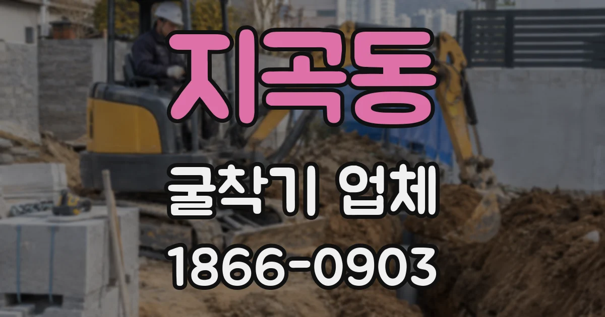 지곡동 굴착기 업체