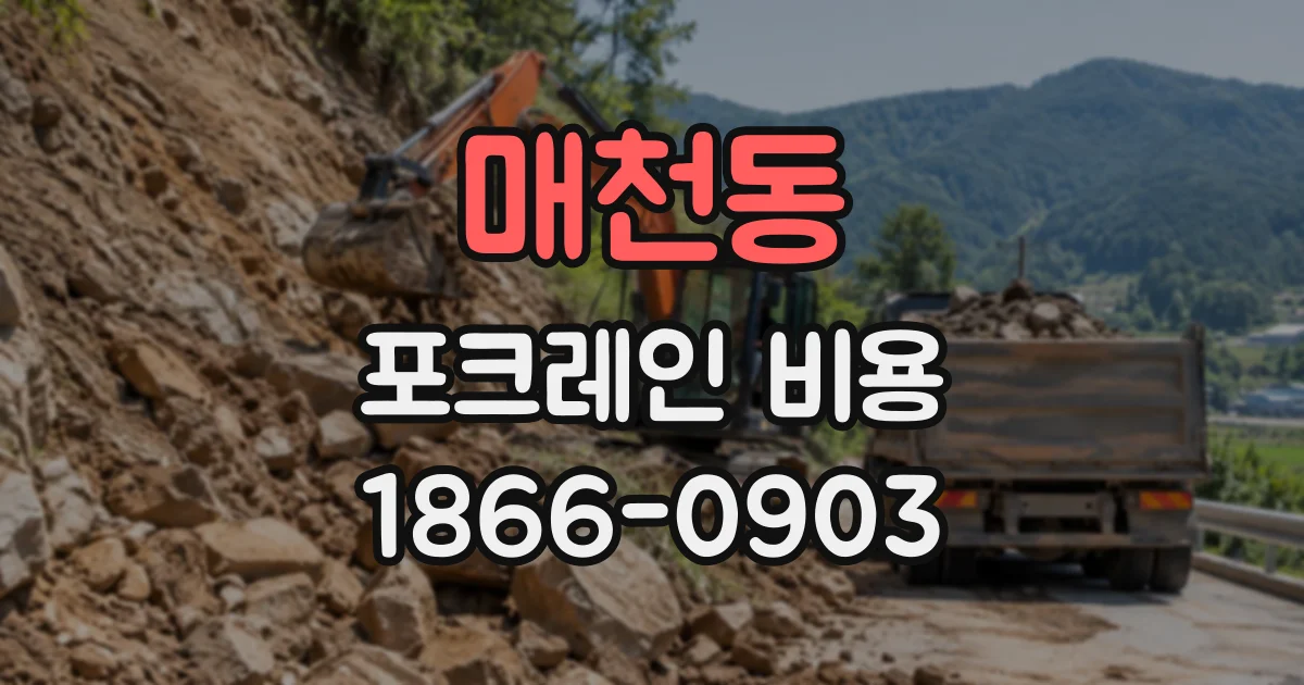 매천동 포크레인비용