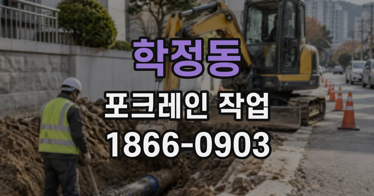 학정동 포크레인작업