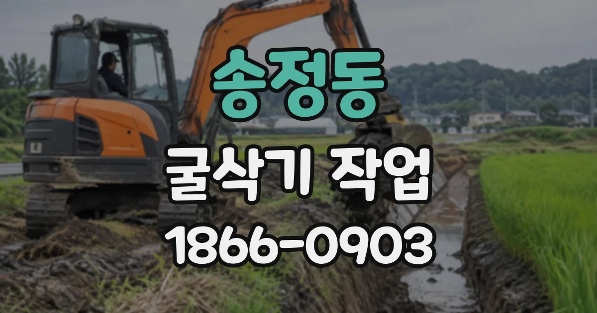 송정동 굴삭기작업