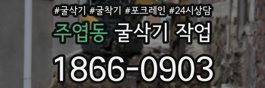 주엽동 굴삭기 작업