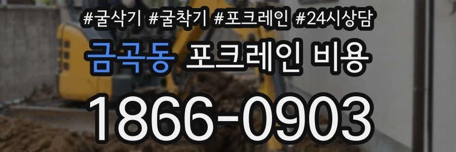 금곡동 포크레인 비용