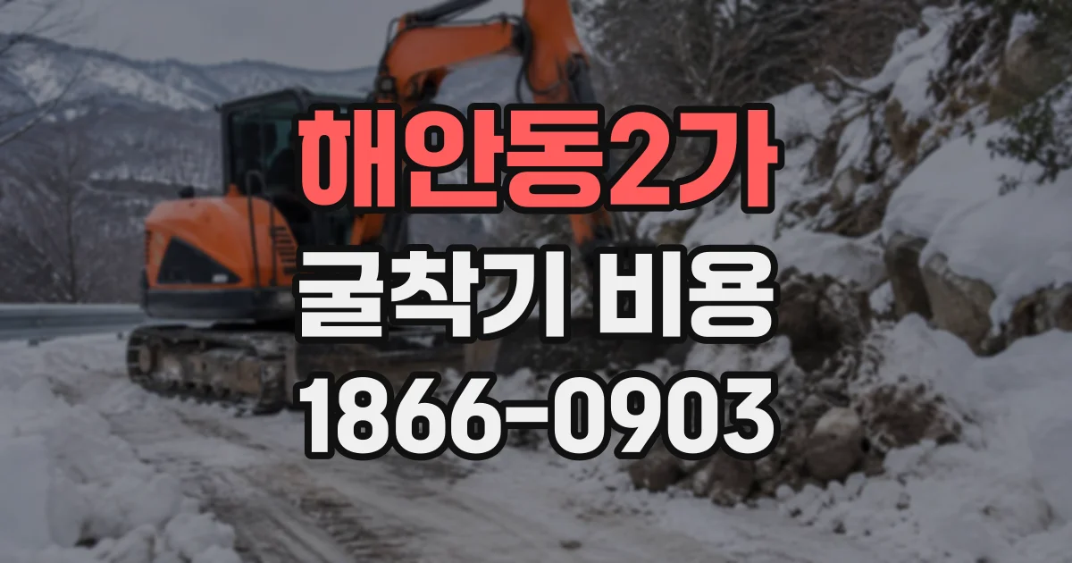 해안동2가 굴착기비용