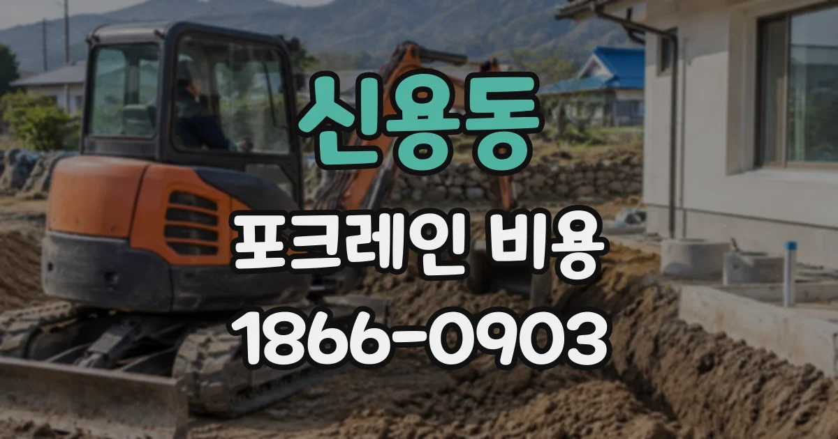 신용동 포크레인비용