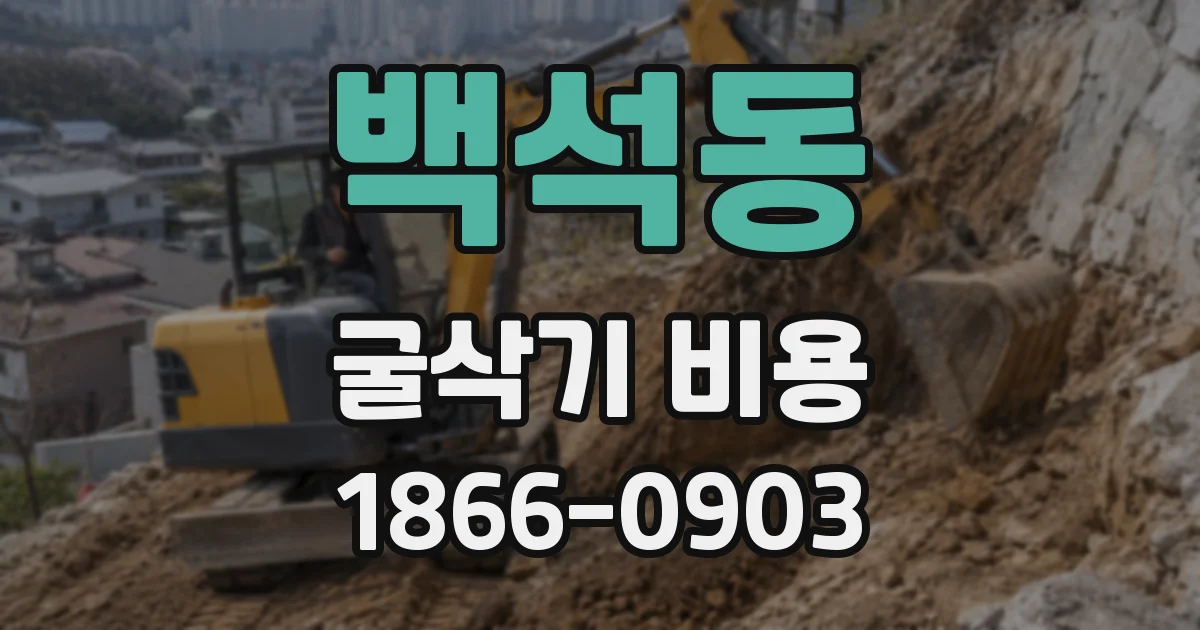 백석동 굴삭기 비용