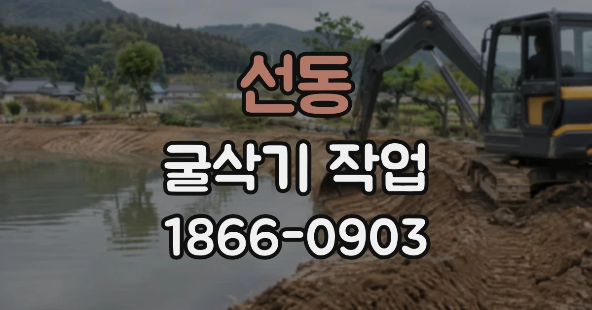 선동 굴삭기작업