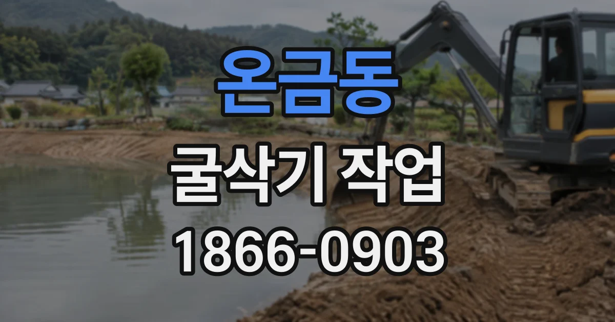 온금동 굴삭기작업