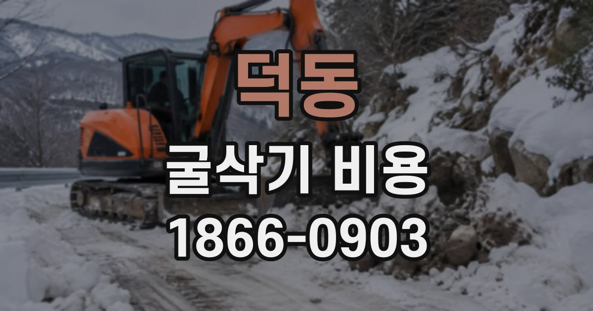 덕동 굴삭기비용