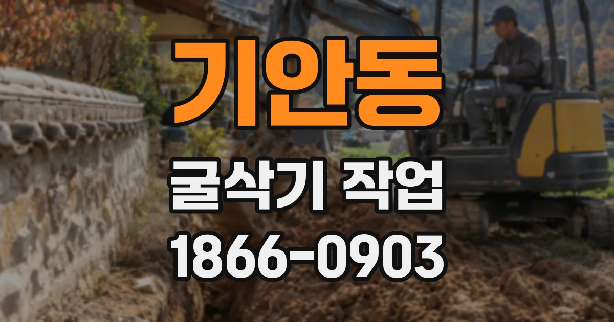 기안동 굴삭기 작업