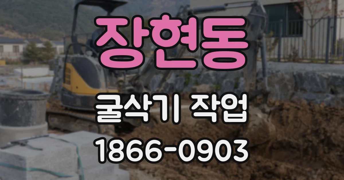 장현동 굴삭기 작업