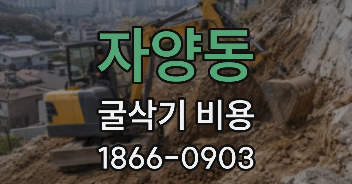 자양동 굴삭기 비용