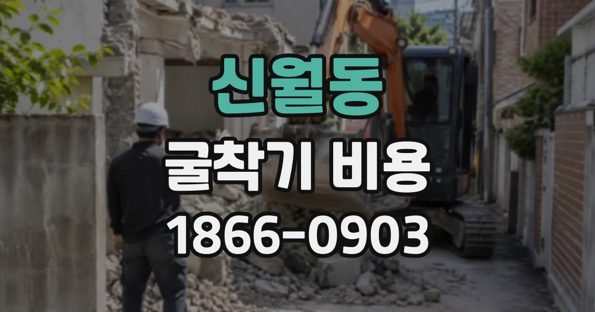 신월동 굴착기비용