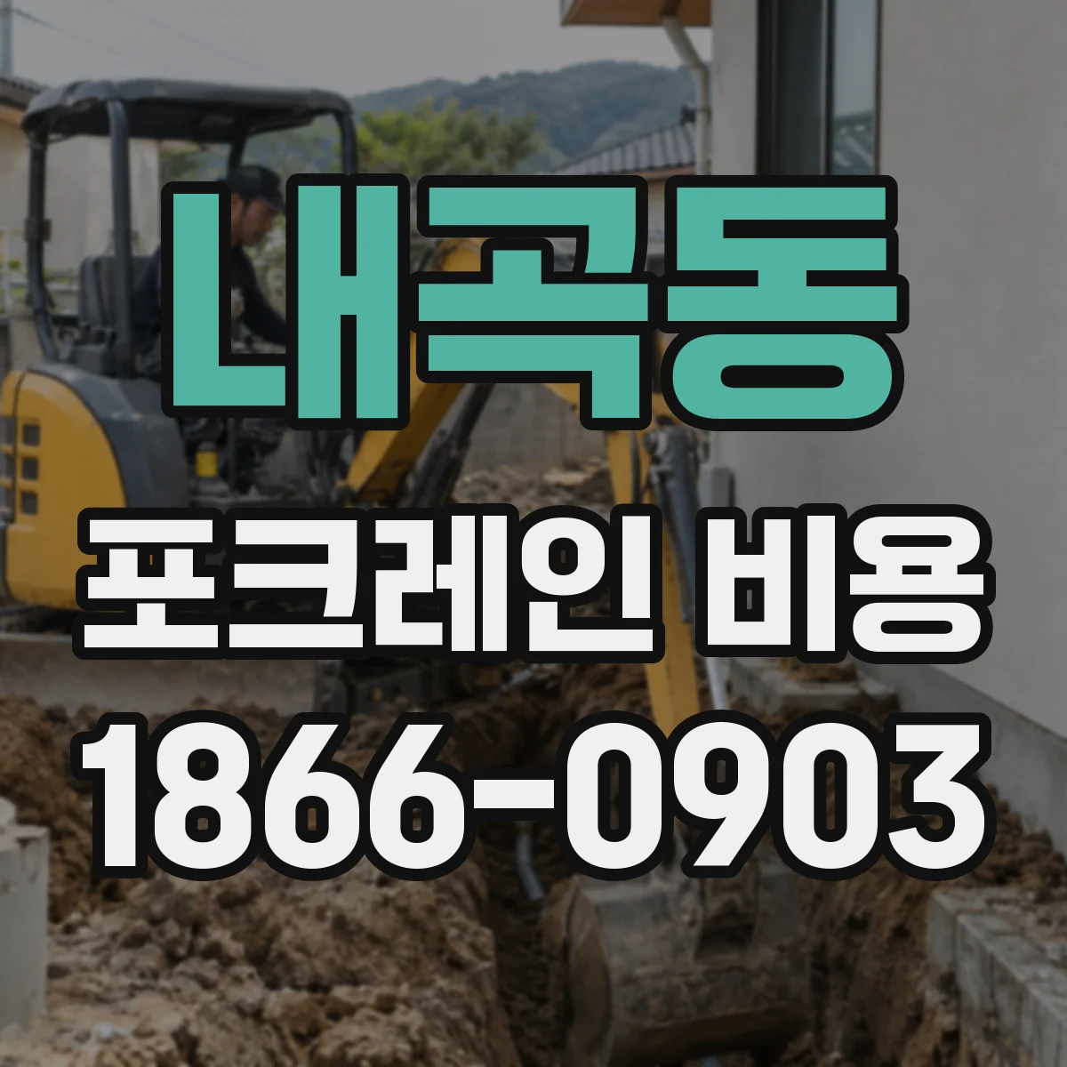 내곡동 포크레인 비용